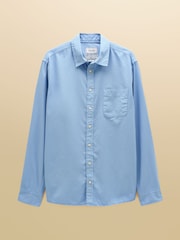 Azul - Joules Garment Dyed Cotton Twill Long Sleeve Shirt - Imagen 10 de 10
