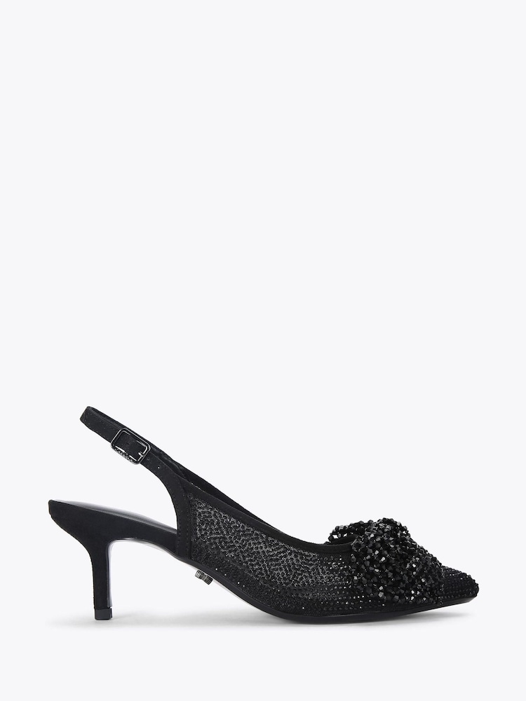 Carvela Black Chiara Bow Sling Shoes - Image 1 of 4 Carvela Black Chiara Bow Sling Shoes - Image 1 of 4