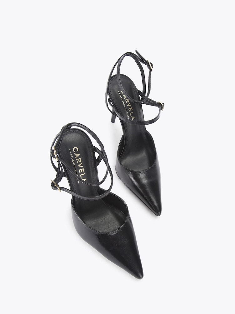 Carvela Black Eterno Strappy Court Shoes - Image 2 of 4