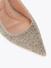 Carvela Gold Spirit Sling Jewel Shoes - Image 5 of 5