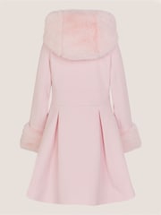 Monsoon Faux Fur Hood Double-Breasted Coat - Bild 3 von 4