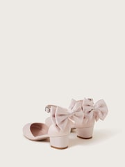 Monsoon Pink Sara Satin Bow Two-Part Heels - Image 3 of 3