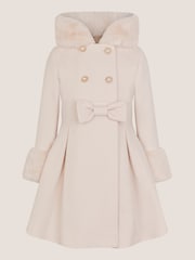 Monsoon Faux Fur Hood Double Breasted Coat - صورة 2 من 4