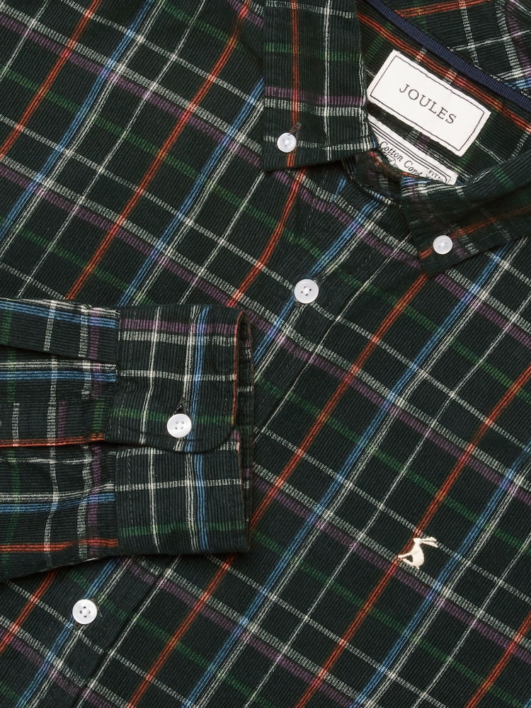Joules Green Check Long Sleeve Fine Needle Cord Shirt - Image 11 of 11 Joules Green Check Long Sleeve Fine Needle Cord Shirt - Image 11 of 11