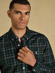 Joules Green Check Long Sleeve Fine Needle Cord Shirt - Image 3 of 11