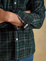 Joules Green Check Long Sleeve Fine Needle Cord Shirt - Image 4 of 11