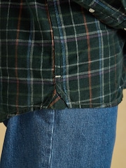 Joules Green Check Long Sleeve Fine Needle Cord Shirt - Image 9 of 11