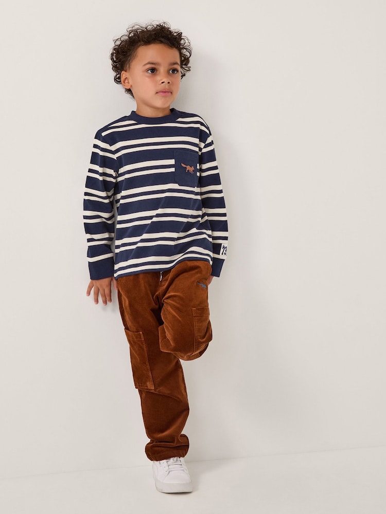 Monsoon Blue Fox Stripe Long Sleeve T-Shirt - Image 1 of 4 Monsoon Blue Fox Stripe Long Sleeve T-Shirt - Image 1 of 4
