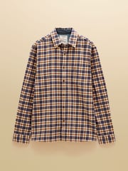 Joules Navy Long Sleeve Heavyweight Brushed Flannel Shirt - Image 11 of 11