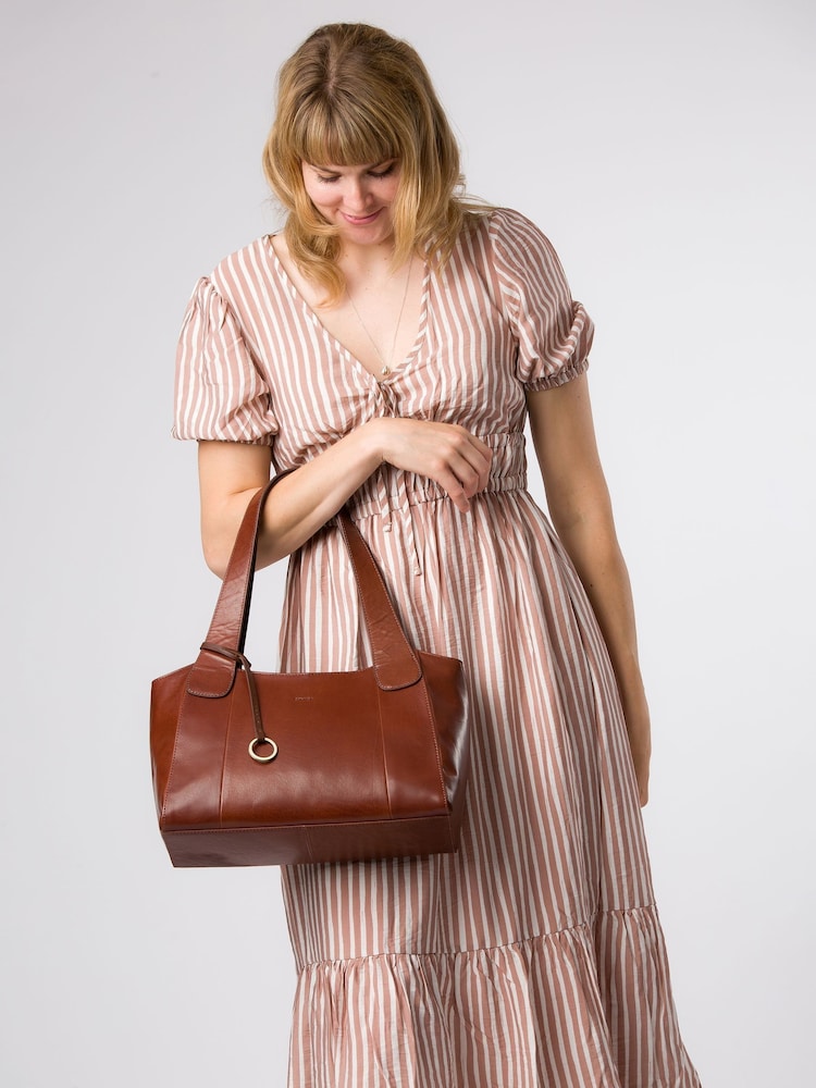 Conkca 'Lilou' Leather Brown Handbag - Image 2 of 9 Conkca 'Lilou' Leather Brown Handbag - Image 2 of 9