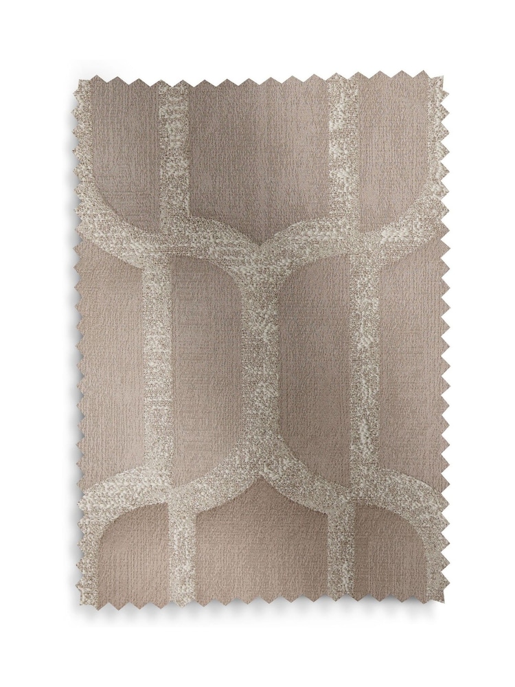 Natural/Champagne Gold Eyelet Luxe Evie Geometric Jacquard Eyelet Curtains - Image 6 of 6 Natural/Champagne Gold Eyelet Luxe Evie Geometric Jacquard Eyelet Curtains - Image 6 of 6