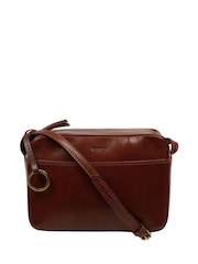 Marrón - Conkca 'Dahlia' Leather Cross-Body Bag - Imagen 3 de 5