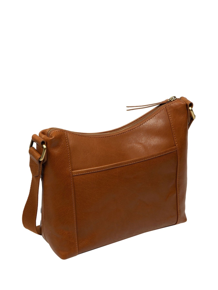 Conkca 'Odessa' Leather Cross Body Brown Bag - Image 2 of 8 Conkca 'Odessa' Leather Cross Body Brown Bag - Image 2 of 8