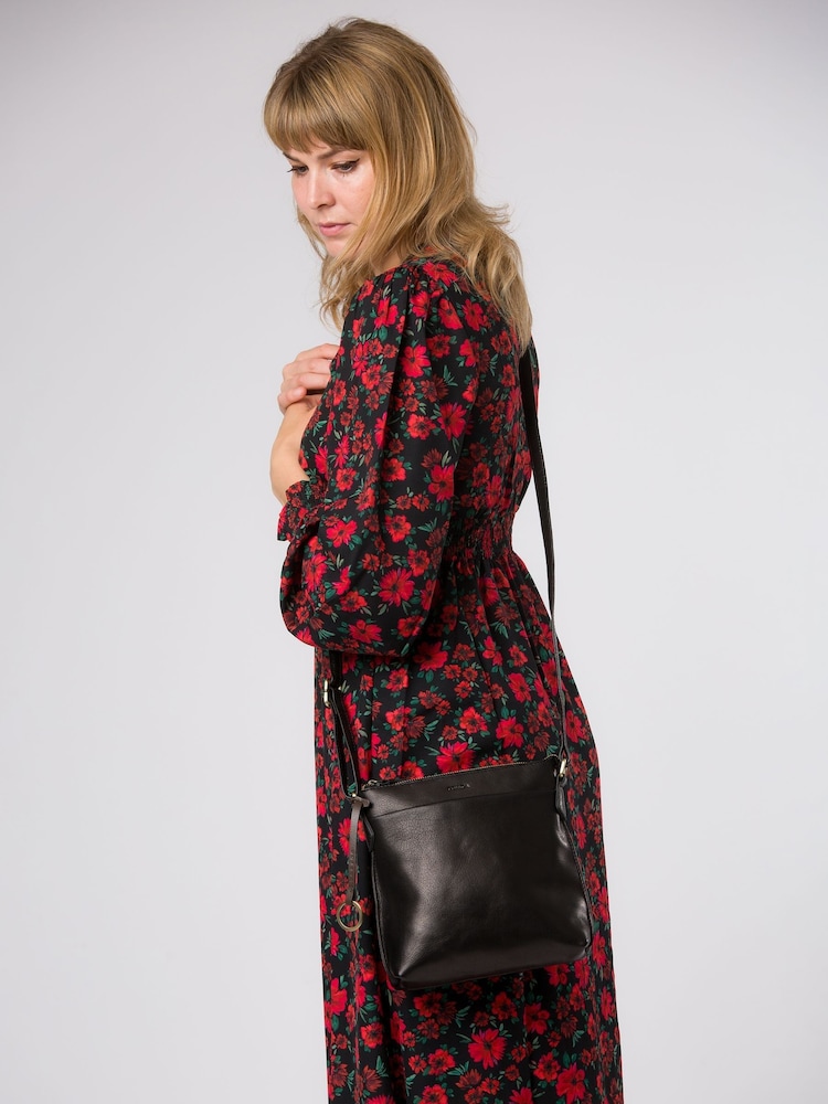 Conkca Cassia Leather Cross-Body Brown Bag - Image 1 of 3 Conkca Cassia Leather Cross-Body Brown Bag - Image 1 of 3