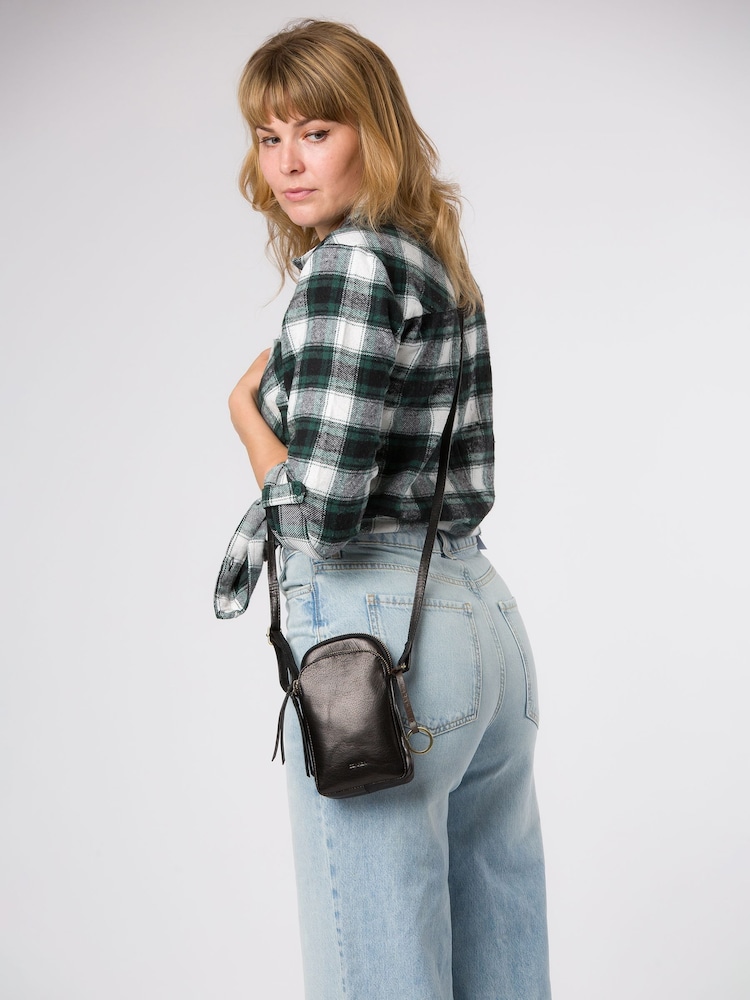 Conkca 'Giselle' Leather Cross Body Phone Bag - Image 1 of 3 Conkca 'Giselle' Leather Cross Body Phone Bag - Image 1 of 3