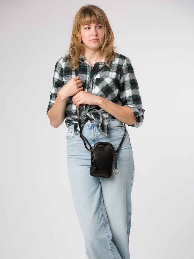 Conkca 'Giselle' Leather Cross Body Phone Bag - Image 2 of 3 Conkca 'Giselle' Leather Cross Body Phone Bag - Image 2 of 3
