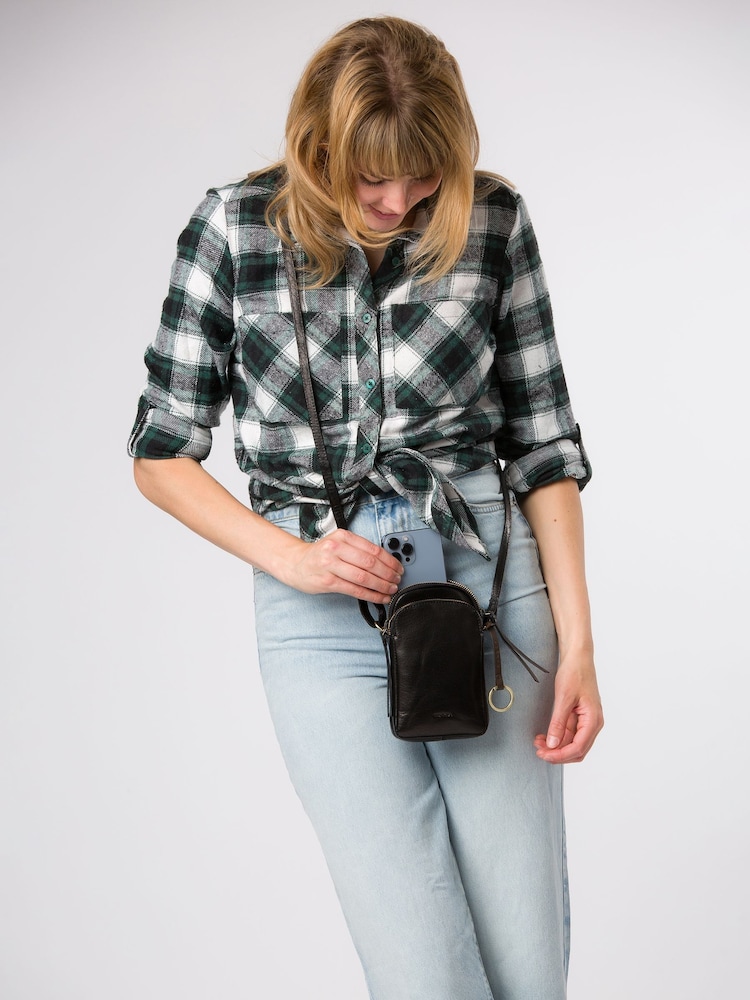 Conkca 'Giselle' Leather Cross Body Phone Bag - Image 3 of 3 Conkca 'Giselle' Leather Cross Body Phone Bag - Image 3 of 3