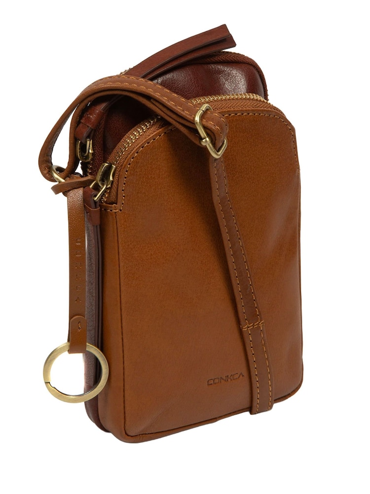 Conkca 'Giselle' Leather Cross Body Phone Bag - Image 2 of 5 Conkca 'Giselle' Leather Cross Body Phone Bag - Image 2 of 5