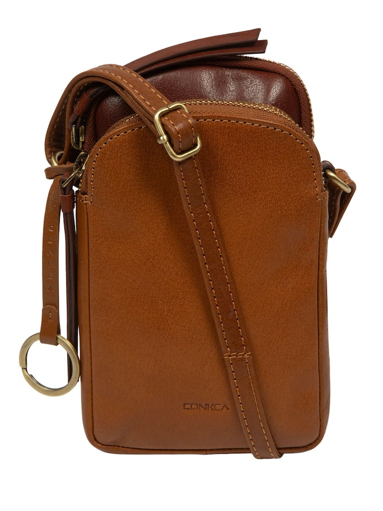 Conkca 'Giselle' Leather Cross Body Phone Bag - Image 5 of 5 Conkca 'Giselle' Leather Cross Body Phone Bag - Image 5 of 5