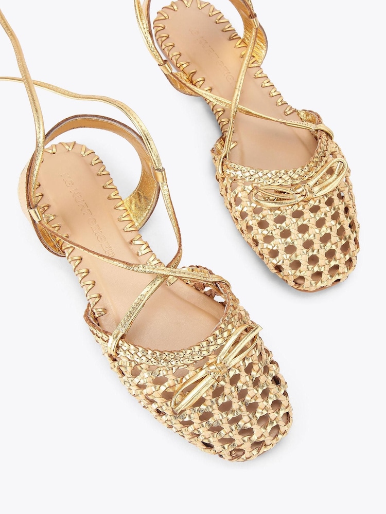 KG Kurt Geiger Gold Marlowe Pumps - Image 2 of 4 KG Kurt Geiger Gold Marlowe Pumps - Image 2 of 4