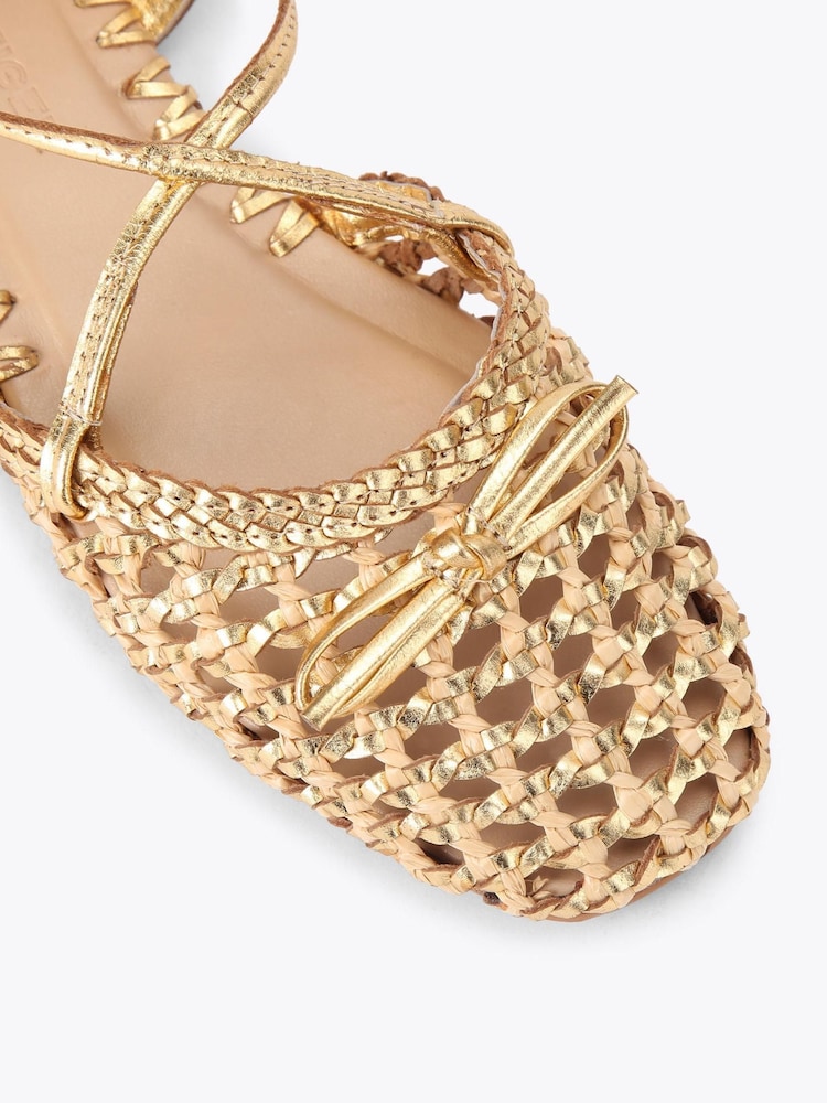 KG Kurt Geiger Gold Marlowe Pumps - Image 4 of 4
