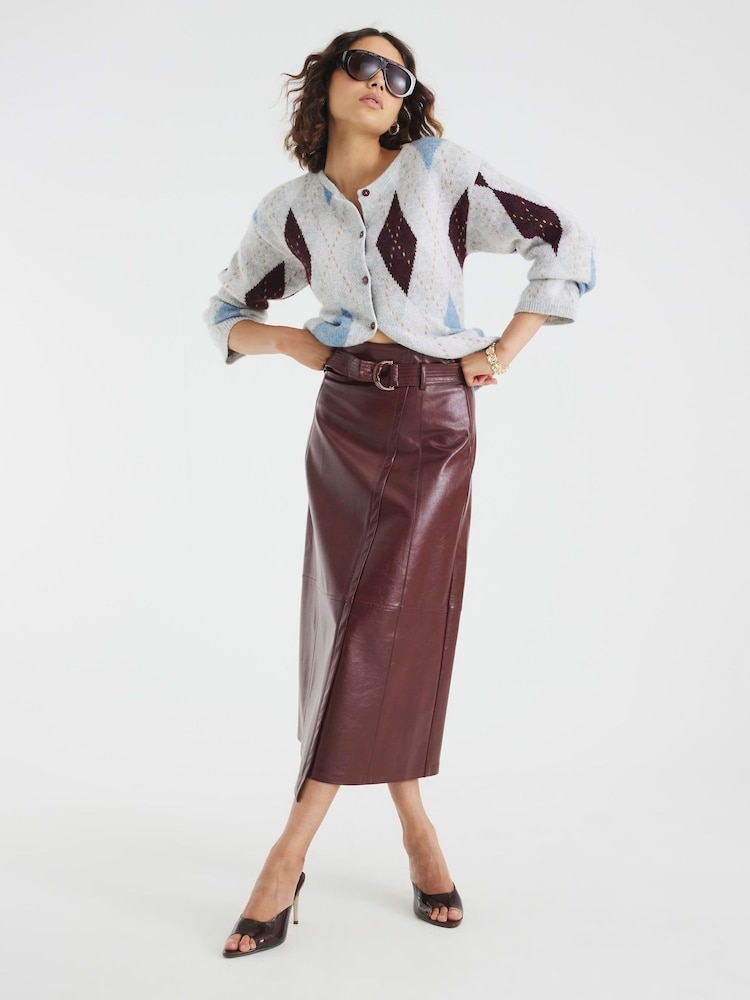Buy River Island Red Belted Wrap Midi Skirt from Next USA