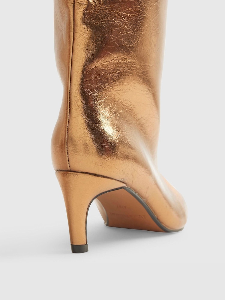 River Island Brown Straight High Leg Boots - Image 5 of 5