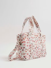 River Island Cream Canvas Heart Holdall - Image 2 of 8