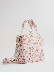River Island Cream Canvas Heart Holdall - Image 3 of 8