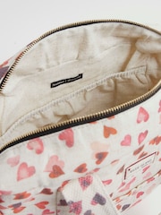 River Island Cream Canvas Heart Holdall - Image 8 of 8