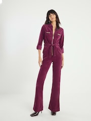 River Island Red Snaffle Cord Jumpsuit - Image 2 of 4