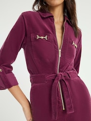 River Island Red Snaffle Cord Jumpsuit - Image 4 of 4