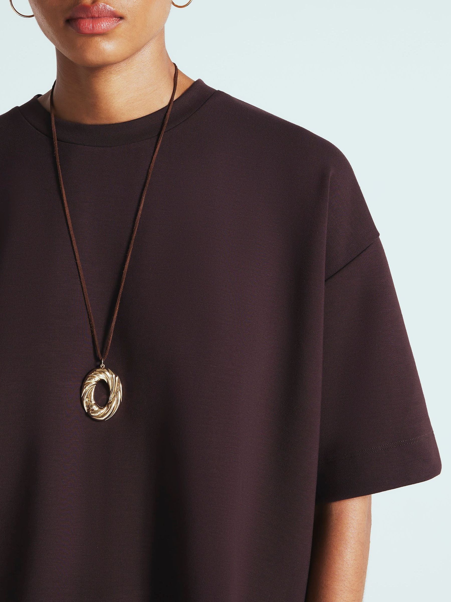 トップス wide dad FUNCTIONAL WIDE BOX SHIRTS Buy River Island Brown Short Sleeve Premium Boxy T-Shirt from Next