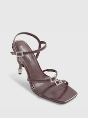River Island Red Embellished Heel Strappy Sandals - Image 4 of 6