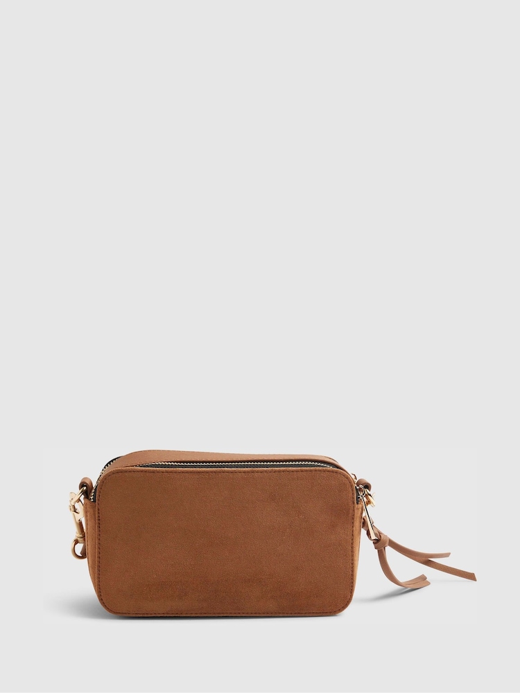 River Island Brown Studded Camera Cross-Body Bag - Image 2 of 5
