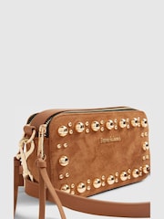 River Island Brown Studded Camera Cross-Body Bag - Image 4 of 5