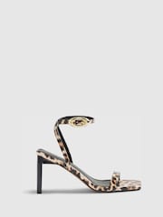 River Island Brown Cross Strap Block Heel Sandals - Image 2 of 6