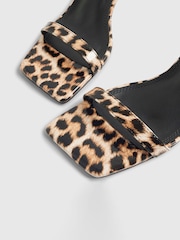 River Island Brown Cross Strap Block Heel Sandals - Image 5 of 6