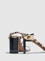 River Island Brown Cross Strap Block Heel Sandals - Image 6 of 6