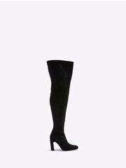 River Island Black Thigh High Stretch Boots - Image 2 of 6