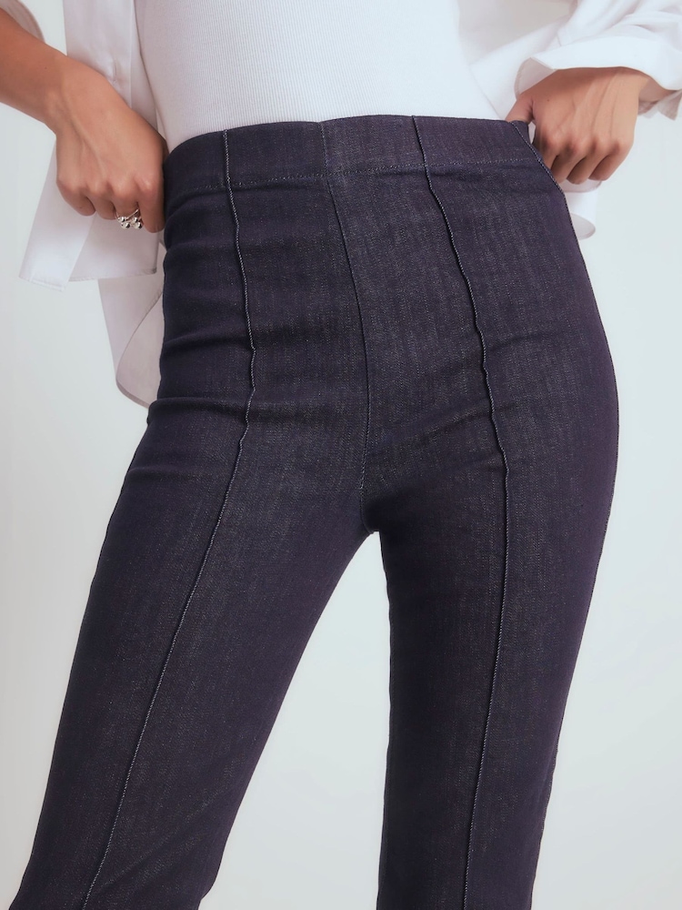 River Island Blue High Rise Pull On Bootcut Jeans - Image 4 of 4 River Island Blue High Rise Pull On Bootcut Jeans - Image 4 of 4