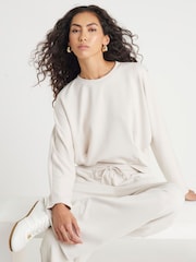 River Island Cream Premium Batwing Sweatshirt - Image 2 of 4
