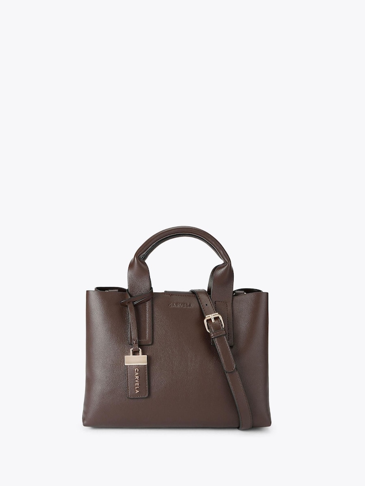Carvela Brown Luna Mini Tote Bag - Image 1 of 4 Carvela Brown Luna Mini Tote Bag - Image 1 of 4