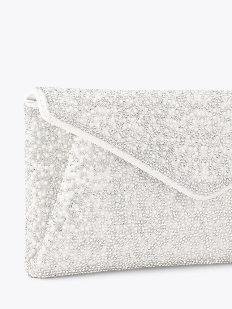 Carvela White Stargaze Clutch Bag - Image 4 of 4 Carvela White Stargaze Clutch Bag - Image 4 of 4