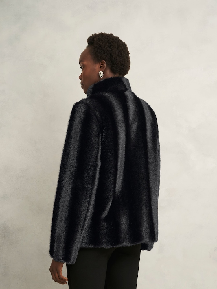 Hobbs Black Misha Coat - Image 2 of 4 Hobbs Black Misha Coat - Image 2 of 4