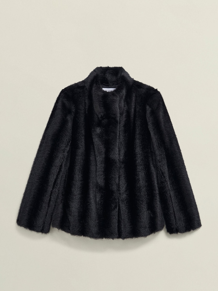 Hobbs Black Misha Coat - Image 4 of 4 Hobbs Black Misha Coat - Image 4 of 4