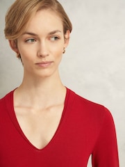 Hobbs Red Scarlett Knit Dress - Image 3 of 4