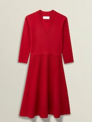 Hobbs Red Scarlett Knit Dress - Image 4 of 4