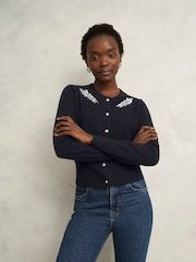 Hobbs Blue Penelope Gem Cardigan - Image 1 of 4