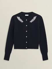 Hobbs Blue Penelope Gem Cardigan - Image 4 of 4